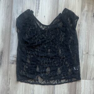 Olivia Moon Lace Loose Short Sleeve Top